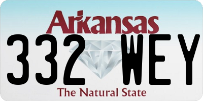 AR license plate 332WEY