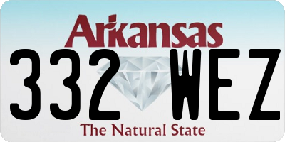AR license plate 332WEZ