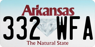AR license plate 332WFA