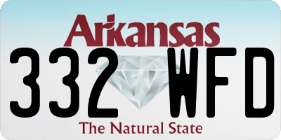 AR license plate 332WFD