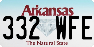 AR license plate 332WFE