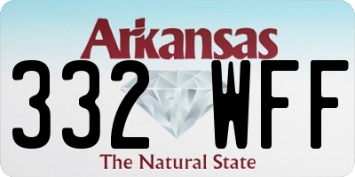 AR license plate 332WFF