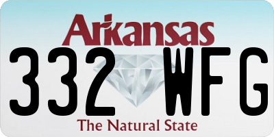 AR license plate 332WFG