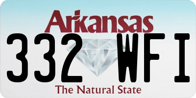 AR license plate 332WFI