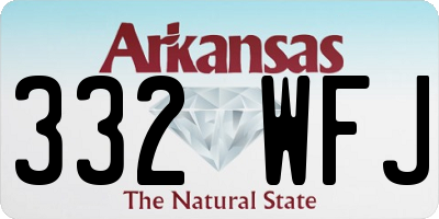 AR license plate 332WFJ