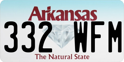 AR license plate 332WFM