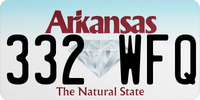 AR license plate 332WFQ