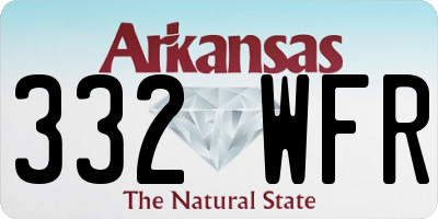 AR license plate 332WFR