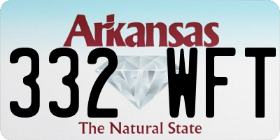 AR license plate 332WFT