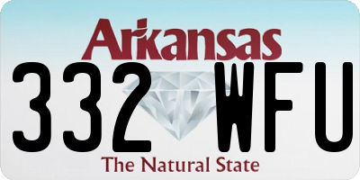 AR license plate 332WFU