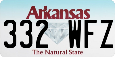 AR license plate 332WFZ