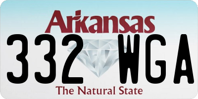 AR license plate 332WGA