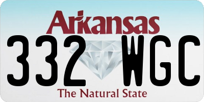 AR license plate 332WGC