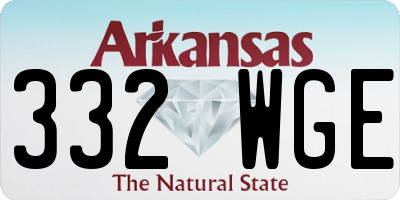 AR license plate 332WGE