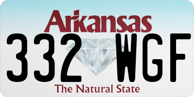 AR license plate 332WGF