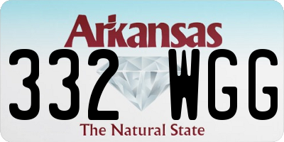 AR license plate 332WGG