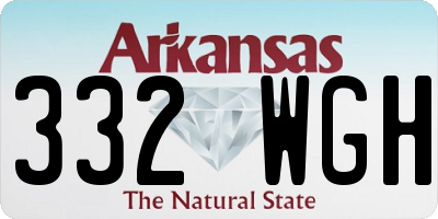 AR license plate 332WGH