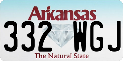AR license plate 332WGJ