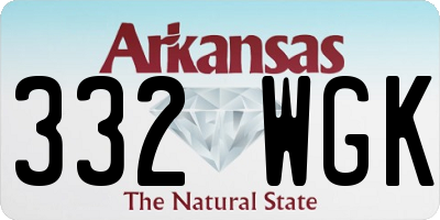AR license plate 332WGK