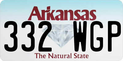 AR license plate 332WGP