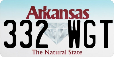 AR license plate 332WGT