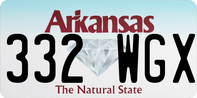 AR license plate 332WGX