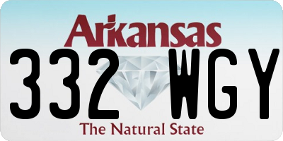 AR license plate 332WGY