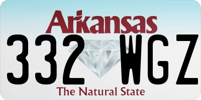 AR license plate 332WGZ