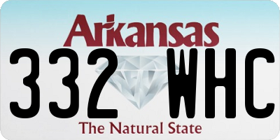 AR license plate 332WHC