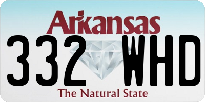AR license plate 332WHD