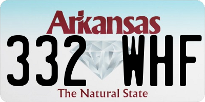AR license plate 332WHF