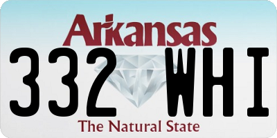 AR license plate 332WHI