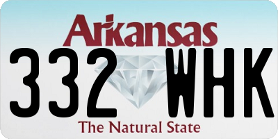 AR license plate 332WHK