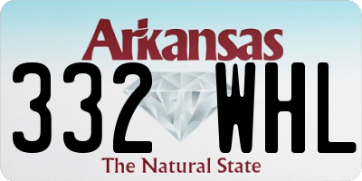 AR license plate 332WHL