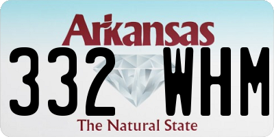 AR license plate 332WHM