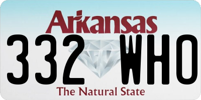 AR license plate 332WHO