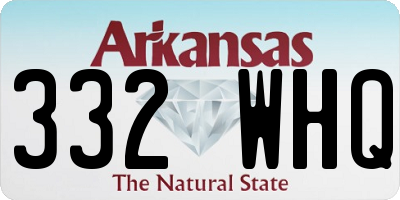 AR license plate 332WHQ