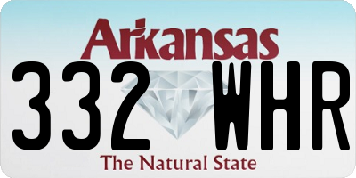 AR license plate 332WHR