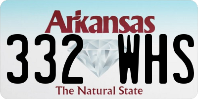 AR license plate 332WHS