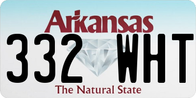 AR license plate 332WHT