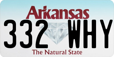 AR license plate 332WHY