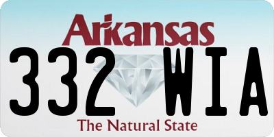 AR license plate 332WIA