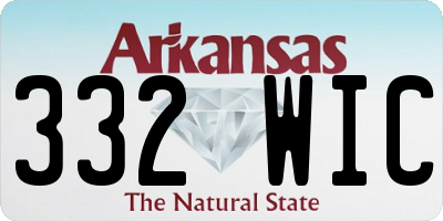 AR license plate 332WIC