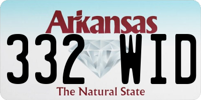 AR license plate 332WID