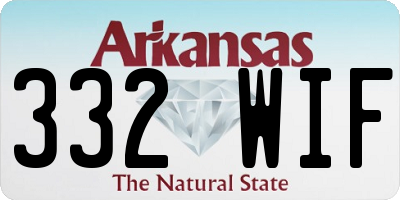 AR license plate 332WIF