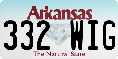 AR license plate 332WIG