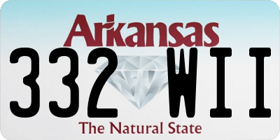 AR license plate 332WII