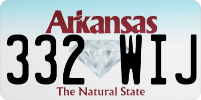 AR license plate 332WIJ