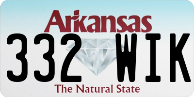 AR license plate 332WIK