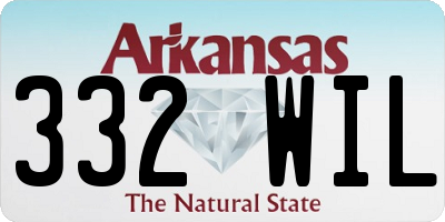 AR license plate 332WIL
